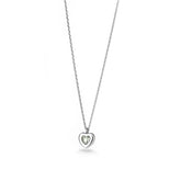 Silver Love Necklace, White Rhodium, Natural Green Amethyst + Give Joy Gift